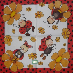 1 serviette Coccinelles -92