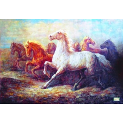 1 GRAND papier de riz Chevaux - ZAN151G