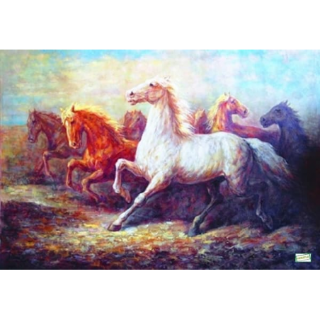 1GRAND papier riz Chevaux-ZAN151G