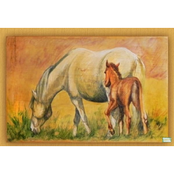 1 GRAND papier de riz Chevaux - ZAN322G