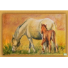 1GRAND papier riz Chevaux-ZAN322G