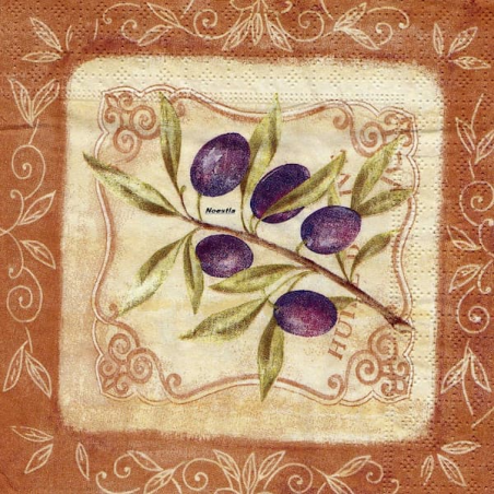 1serviette papier Olives-5