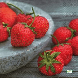 1 serviette Les fraises -1