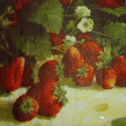 1 serviette Les fraises -2