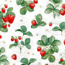 1 serviette Les fraises -11
