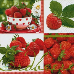 1 serviette Les fraises -22