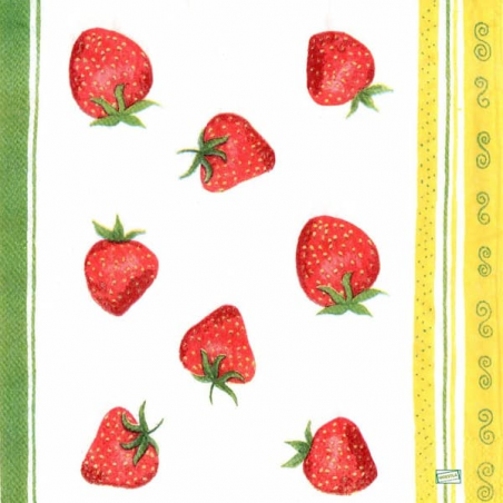 1 serviette Les fraises -32