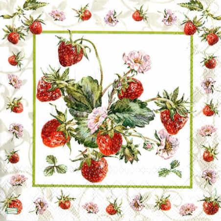 1 serviette Les fraises -43