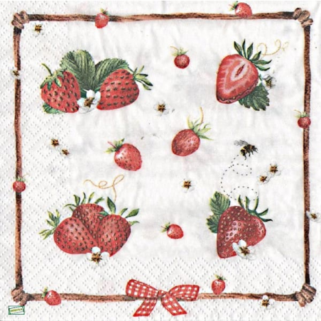 1 serviette Les fraises -45