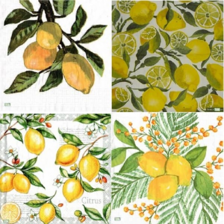 4serviettes papier Citrons-LA1