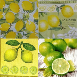 4serviettes papier Citrons-LA2