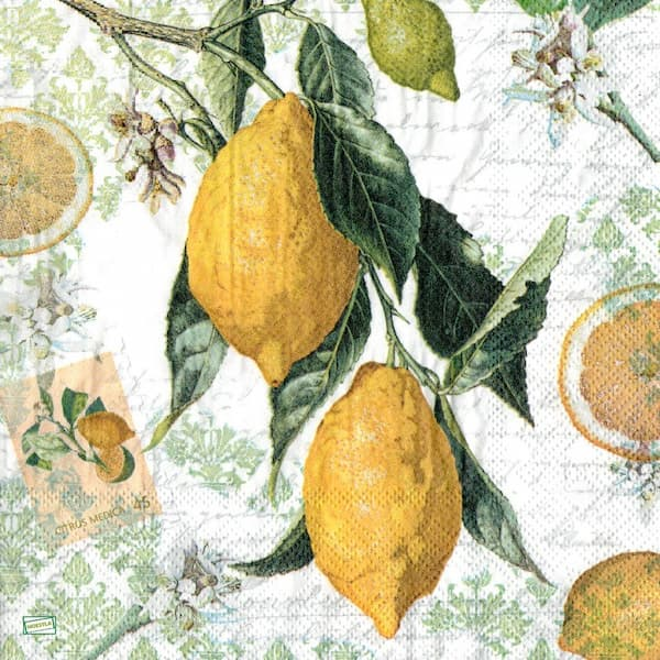 1serviette papier Citrons-24