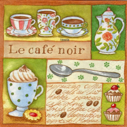 1 serviette Café Noir -64