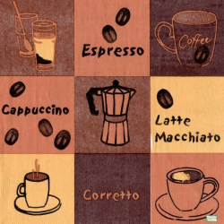 1 serviette Cappuccino -75