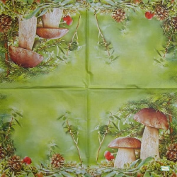 1 serviette papier Les champignons - 16
