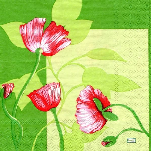 1 serviette Coquelicots -69