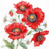 1 serviette Coquelicots -75