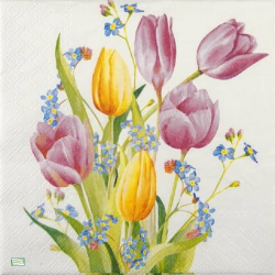 1 serviette papier Tulipes -1