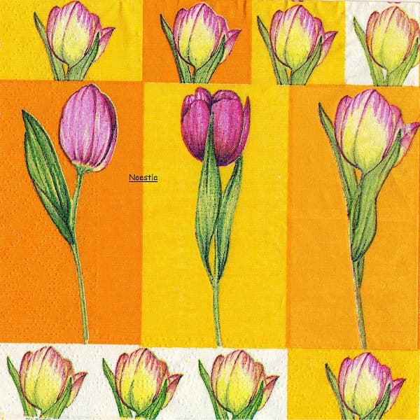 1 serviette papier Tulipes -6