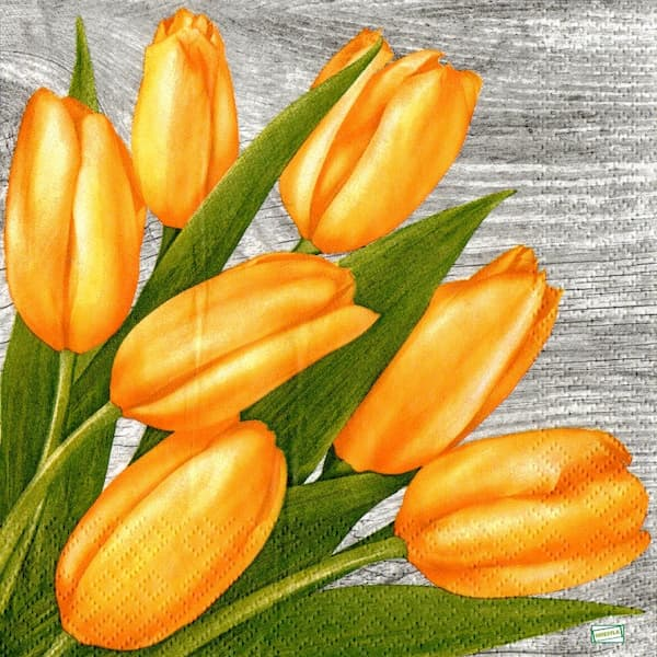 1 serviette papier Tulipes -7