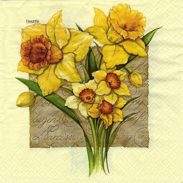 1 serviette Jonquilles -30