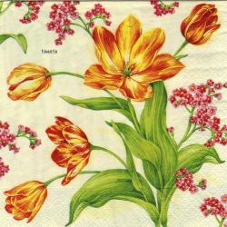 1 serviette papier  Tulipes - 35