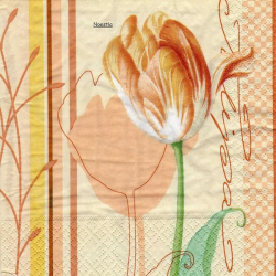 1 serviette papier  Tulipes - 36