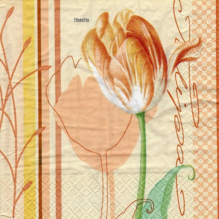 1 serviette papier Tulipes-36