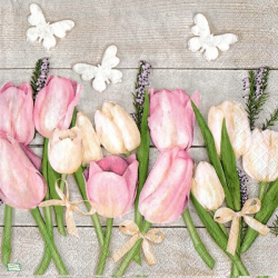 1 serviette papier  Tulipes - 45