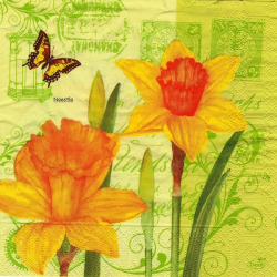 1 serviette papier Jonquilles - 49