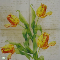 1 serviette papier  Tulipes - 58