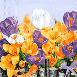 1 serviette papier  Crocus - 57