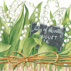 1 serviette Le muguet -15