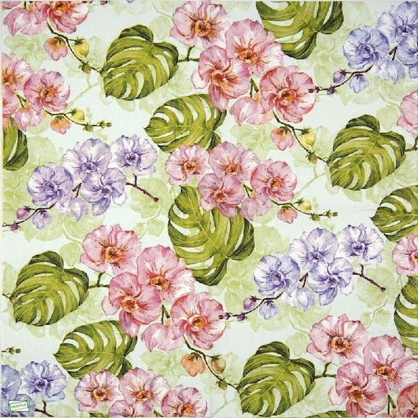 1serviette papier Orchidés -62