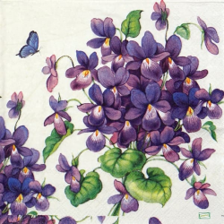 1serviette papier Violettes-16