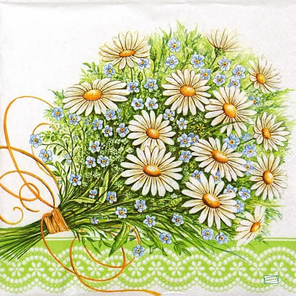 1 serviette papier Marguerites - 23