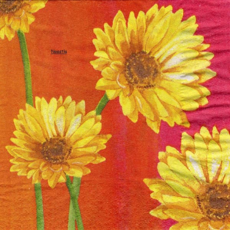 1 serviette papier Marguerites - 33