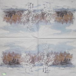 1 serviette papier Paysage Enneigé - 23