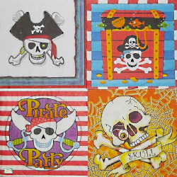 4 serviettes papier Pirates - LA1