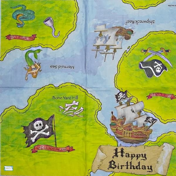 1 serviette papier Pirate -8