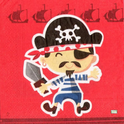 1 serviette papier Pirate -11