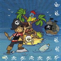 1 serviette papier Pirate - 15