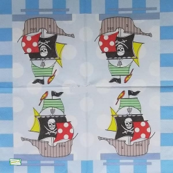 1 serviette papier Pirate - 16