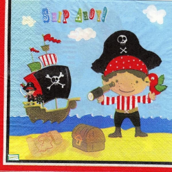 1 serviette papier Pirate - 22