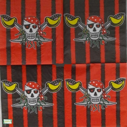 1 serviette papier Pirate -23