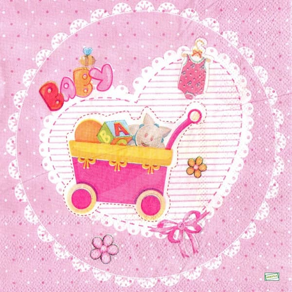 1 serviette papier Bébé - 62