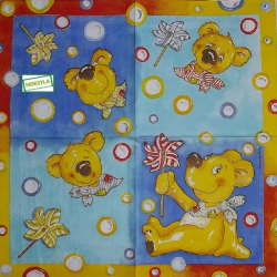 1 serviette papier Ourson -36