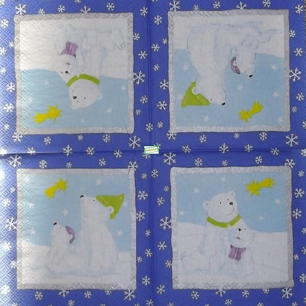 1 serviette papier Ourson - 56