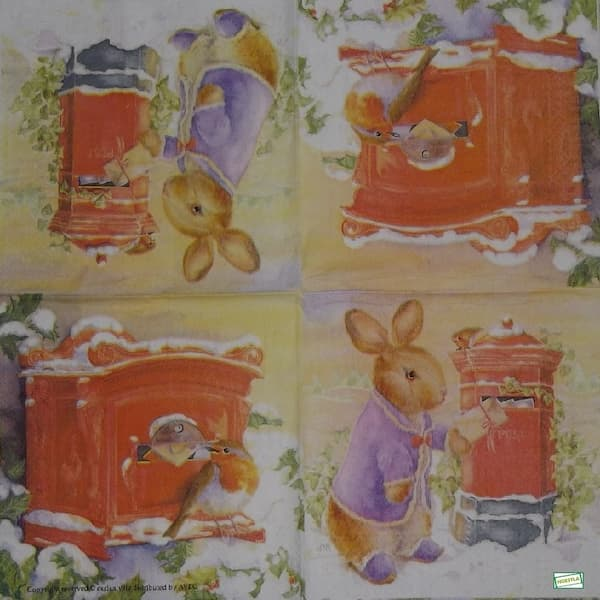 1 serviette papier Foxwood-12