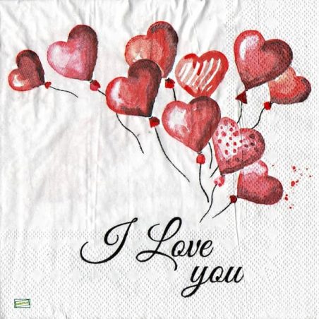 1serviette papier Coeurs-11